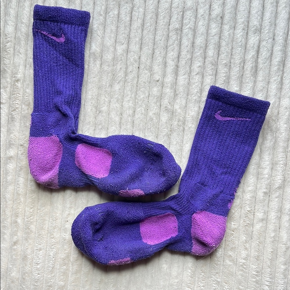 Nike Purple and Pink Elite Socks